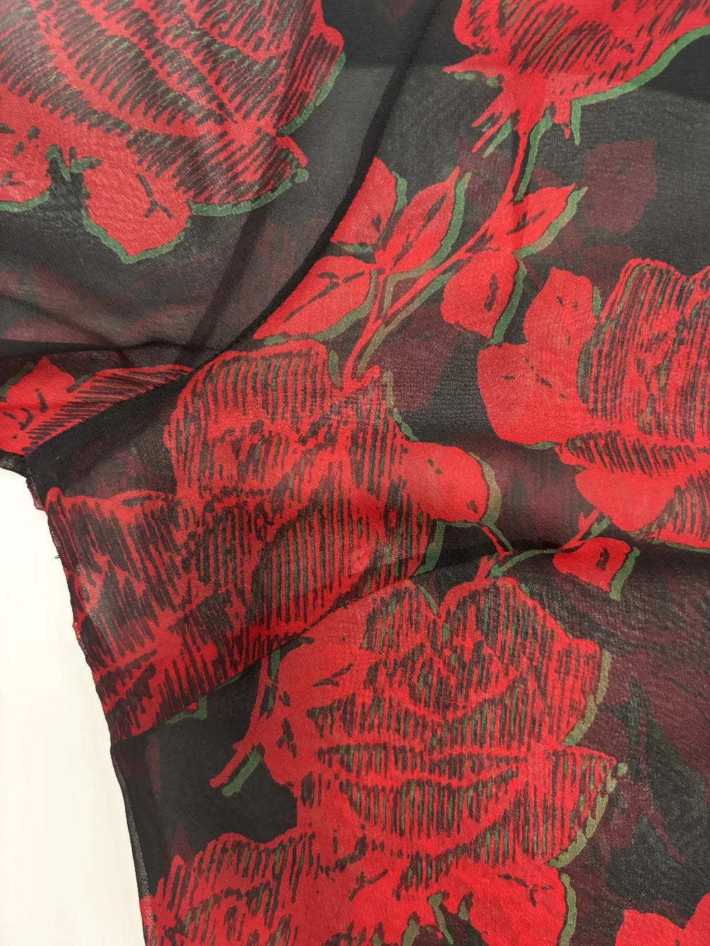 Alexander McQueen S/S 2002 red silk ruffle shirt — JAMES VELORIA